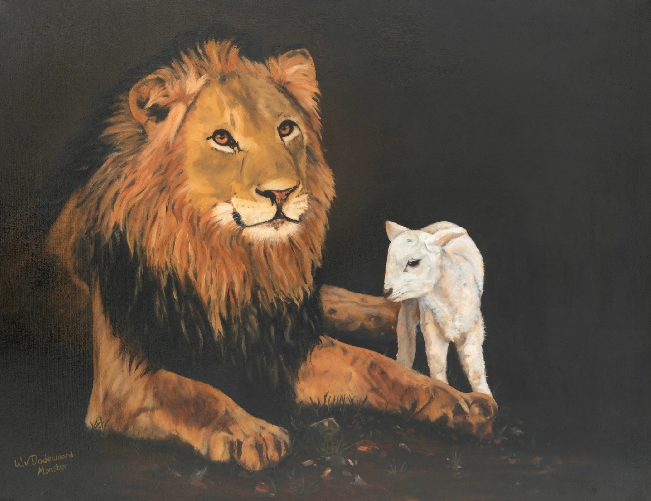 "Lion and the Lamb" Art Print